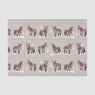 Papier Mousseline Papier de tissus MCD Winter Donkeys
