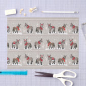 Papier Mousseline Papier de tissus MCD Winter Donkeys (Artisanat)