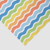 Papier Mousseline Papier de tissus Motif à vagues colorées (Détail)