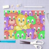 Papier Mousseline Papier de tissus, Nounours colorés (Artisanat)