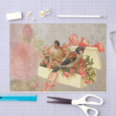 Papier Mousseline Papier de tissus Oiseau Vintage (Artisanat)