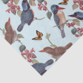 Papier Mousseline Papier de tissus, Oiseaux papillons (Détail)