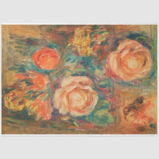 Papier Mousseline Papier de tissus ou de découpage floraux (Recto)