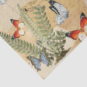 Papier Mousseline Papier de tissus Papier papillon & Ferns (Détail)
