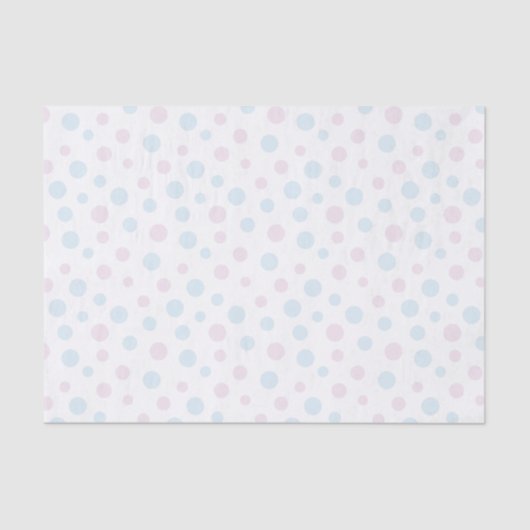 Papier Mousseline Papier de tissus Pastel Pink and Blue Dots (Recto)