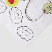 Papier Mousseline Papier de tissus Pêcheur Poisson Soleil Nuages Pêc (Détail)