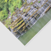 Papier Mousseline Papier de tissus pittoresque Twin Falls Rock Islan (Détail)