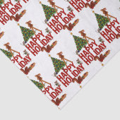 Papier Mousseline Papier de tissus pour animaux de la forêt de Noël (Détail)