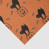 Papier Mousseline Papier de tissus pour l'Halloween de chats citroui (Détail)