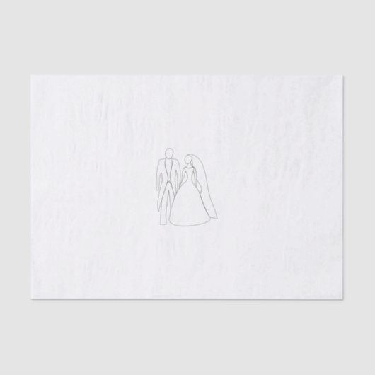 Papier Mousseline Papier de tissus pour Mariage ou douche (Recto)