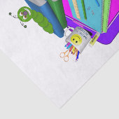 Papier Mousseline Papier de tissus Retour à l'école Cochon rose (Détail)