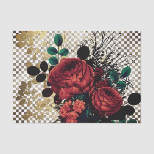 Papier Mousseline Papier de tissus Rose gothique (Recto)