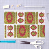 Papier Mousseline Papier de tissus Roses de Noël (Artisanat)