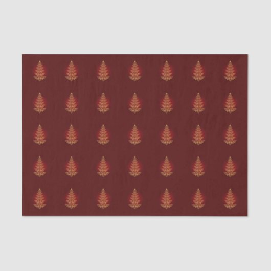 Papier Mousseline Papier de tissus rouge élégant pour sapin de Noël (Recto)