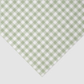 Papier Mousseline Papier de tissus Sage Green & White En vichy (Détail)