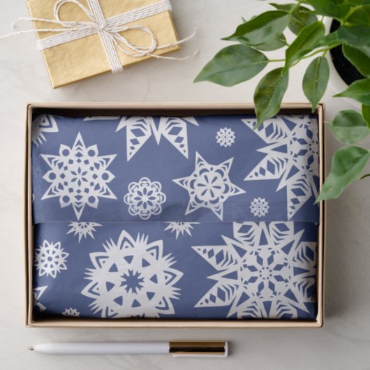 Papier Mousseline Papier de tissus Snowflakes (Cadeau)