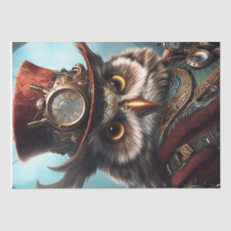Papier Mousseline Papier de tissus Steampunk Owl