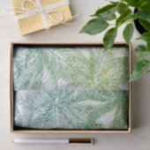 Papier Mousseline Papier de tissus Tropical Green/Aqua Parties scint (Cadeau)