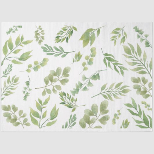 Papier Mousseline Papier de tissus végétal vert flottant (Recto)