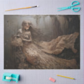 Papier Mousseline Papier de tissus vintage Mermaid (Artisanat)