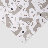 Papier Mousseline Papier de tissus Weimaraner Bones and Paks (Détail)