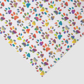 Papier Mousseline Papier de tissus Whimsical Chien and Cat Paws (Détail)