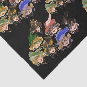 Papier Mousseline Papier de tissus Whimsical Ladies (Détail)