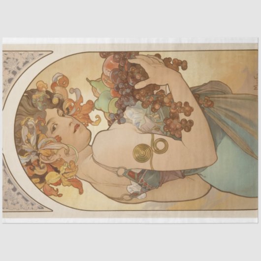 Papier Mousseline Papier décadrage Art nouveau (Recto)