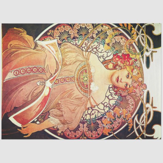 Papier Mousseline Papier décadrage Art nouveau (Recto)