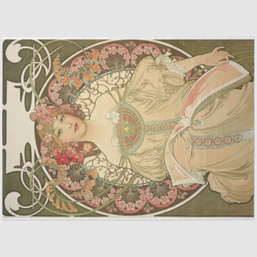Papier Mousseline Papier décadrage Art nouveau (Recto)