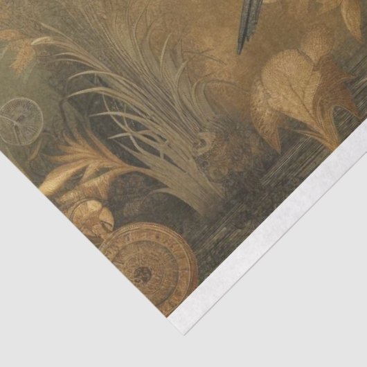 Papier Mousseline Papier décolpage Fleurs botaniques Steampunk (Détail)