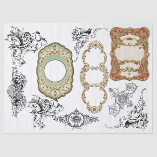 Papier Mousseline Papier décoratif de Decoupage d'éléments de (Recto)