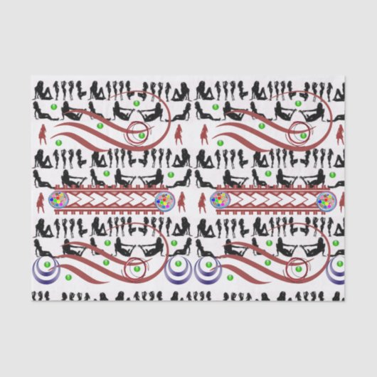 Papier Mousseline Papier décoratif en papier mancave femmes (Recto)