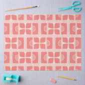 Papier Mousseline Papier découpage art déco rose et crème (Artisanat)