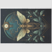 Papier Mousseline Papier Découpage Art Nouveau Moth 1 (Recto)