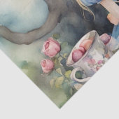 Papier Mousseline Papier découpage couleur aquarelle Wonderland (Détail)