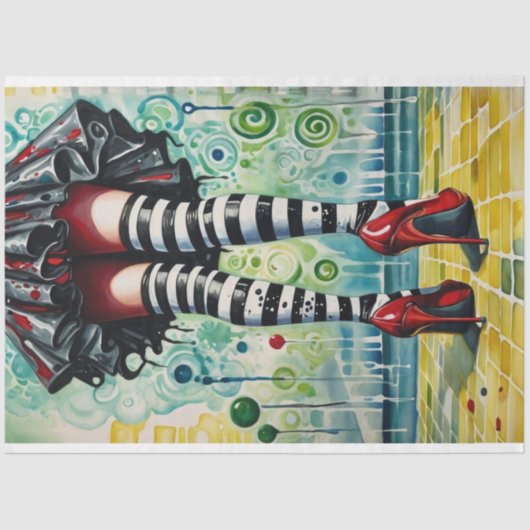 Papier Mousseline Papier Découpage de sorcière moderne et chic (Recto)