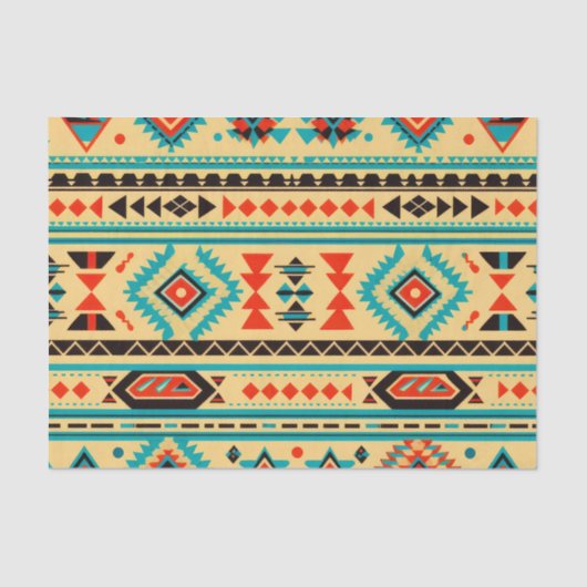Papier Mousseline Papier Découpage géométrique Elégance Aztec (Recto)