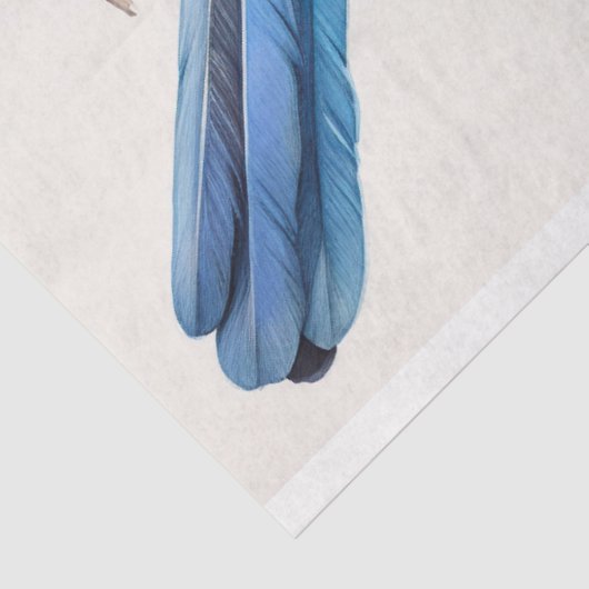 Papier Mousseline Papier Découpage Jay 3 bleu (Détail)