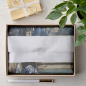 Papier Mousseline Papier Delft bleu decoupage tissue (Cadeau)