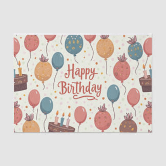 Papier Mousseline Papier d'emballage cadeau d'anniversaire