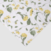 Papier Mousseline Papier d'emballage fleur sauvage jaune délicat (Détail)