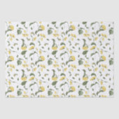 Papier Mousseline Papier d'emballage fleur sauvage jaune délicat (Recto)