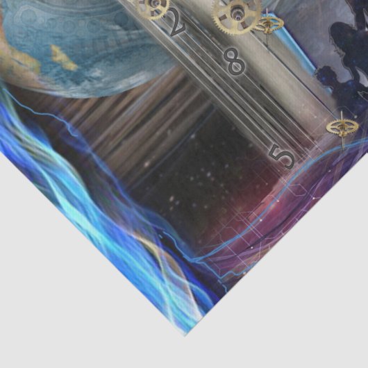 Papier Mousseline Papier d'emballage graphique visionnaire illustré (Détail)