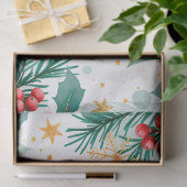 Papier Mousseline Papier d'emballage pour mariage de Noël à l'aquare (Cadeau)