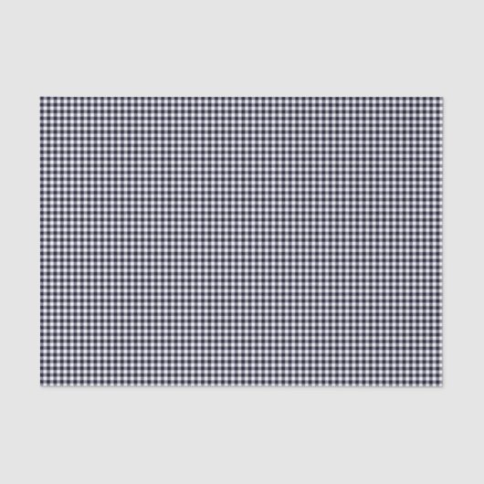 Papier Mousseline Papier d'enrobage bleu En vichy-minuit (Recto)