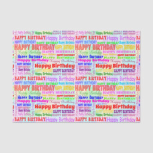 Papier Mousseline Papier d'enveloppe de cadeau d'anniversaire,