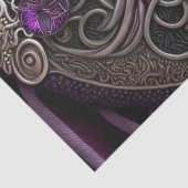 Papier Mousseline Papier d'enveloppement Celtic Rose violet (Détail)