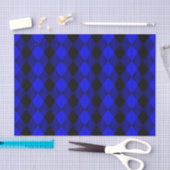 Papier Mousseline PAPIER D'ENVELOPPEMENT D'ARlequin-Bleu-Noir-TISSU (Artisanat)
