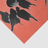 PAPIER MOUSSELINE PAPIER D'IMPRESSION EN TISSU JAPONAIS NOIR CROWS (Détail)